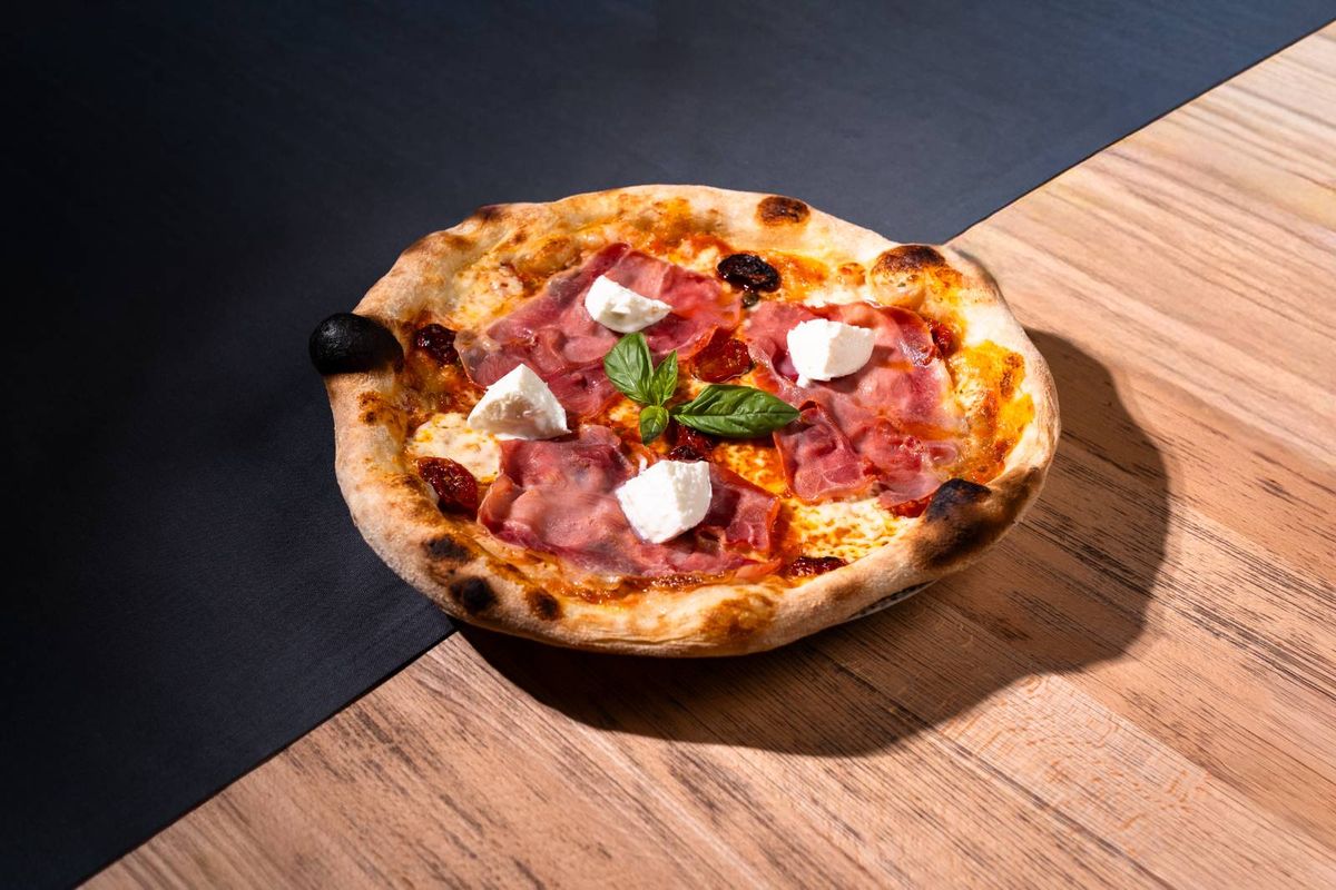 Bufala, cotto e pomodorini canditi