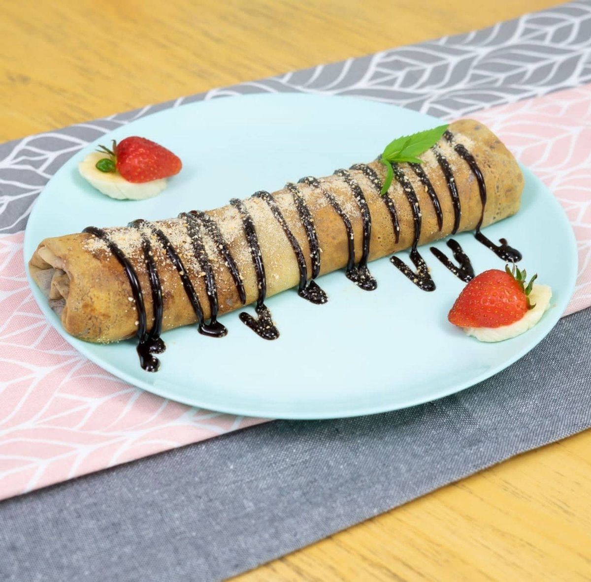 Clătită cu Ciocolată, Banane și Biscuiți