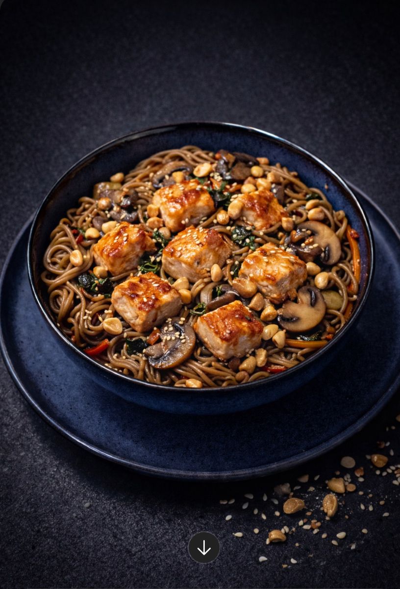 Noodles with Chicken and Peanuts