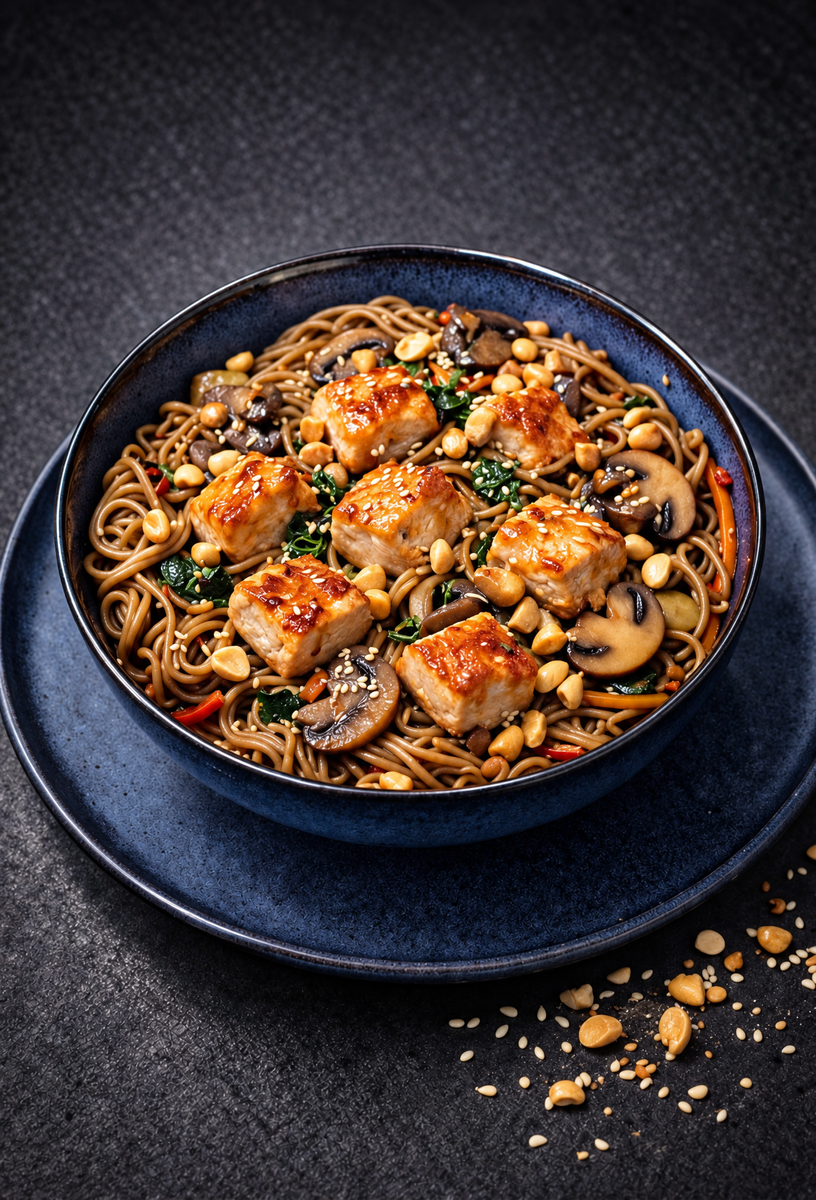 Noodles with Chicken and Peanuts