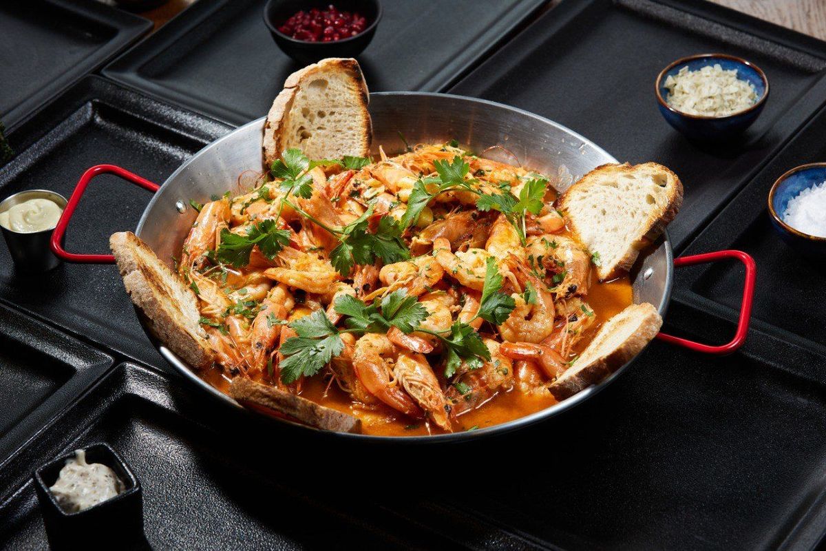 Creveti in Sos de Unt si Lamaie