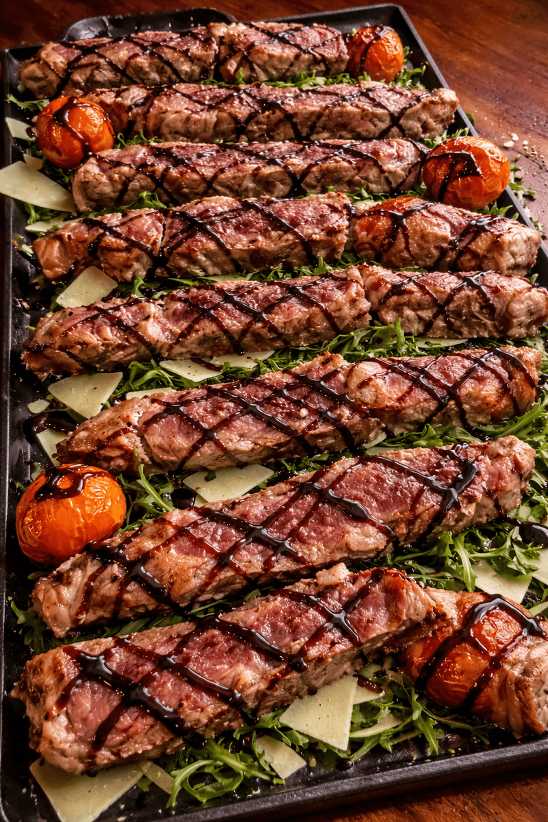 Platou de Vita Maturată pe Pat de Rucola