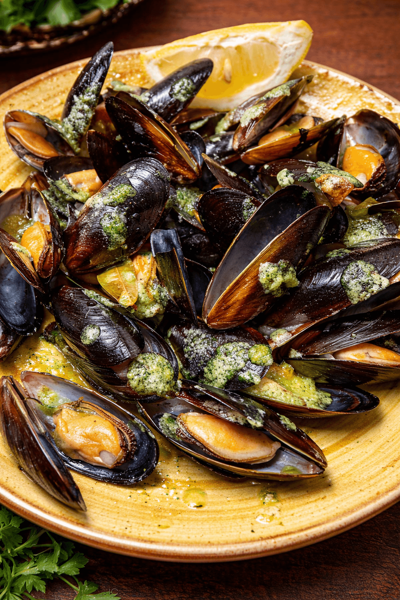 Midii în Sos de Vin Alb