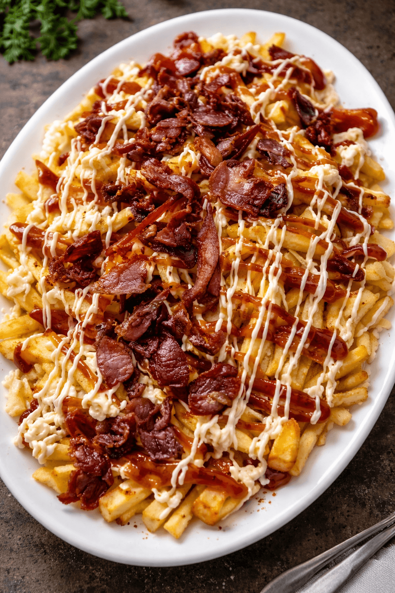 Cartofi prăjiți 4 Tipuri de Brânzeturi,Jamon , Ketchup și Maioneză 