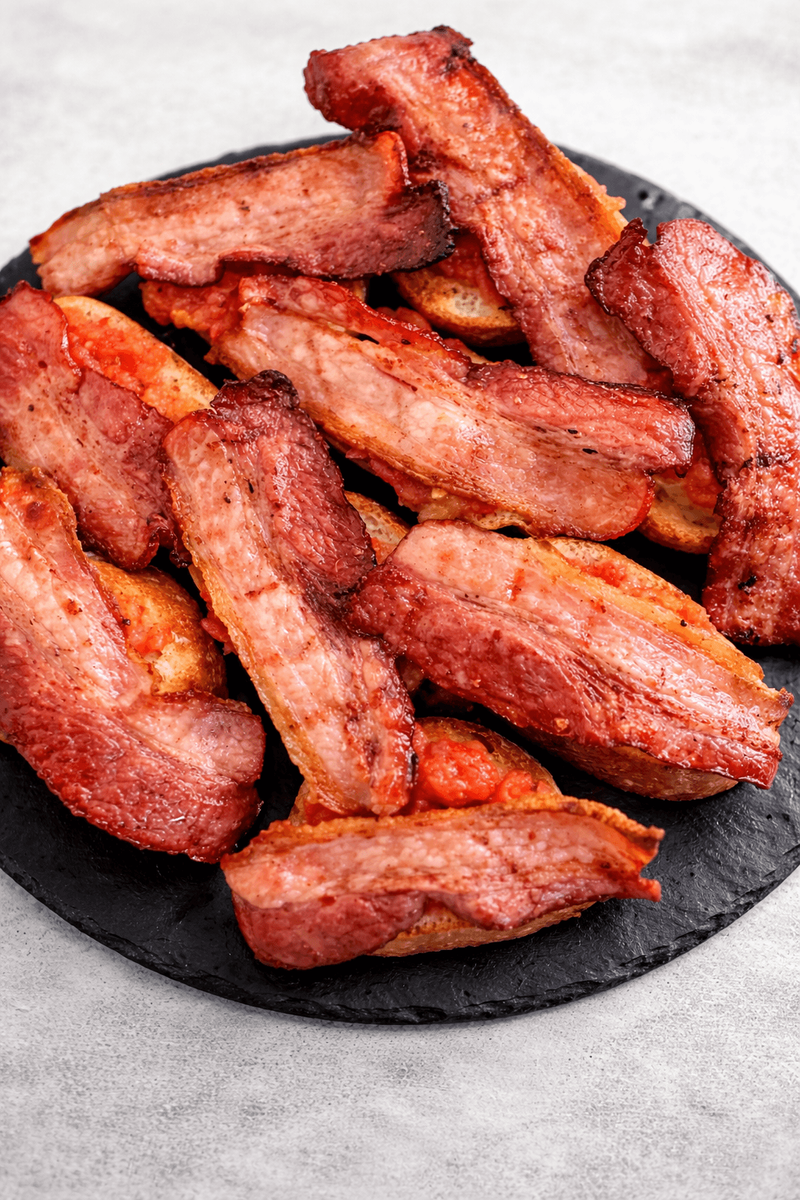 Bruschete bacon și roșii 