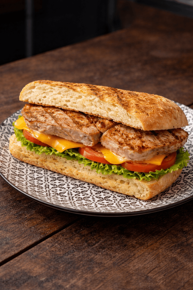 Sandwich de Ceafă de Porc la Grătar 