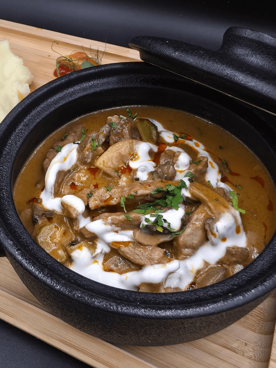 Beef Stroganoff with Mashed Potatoes