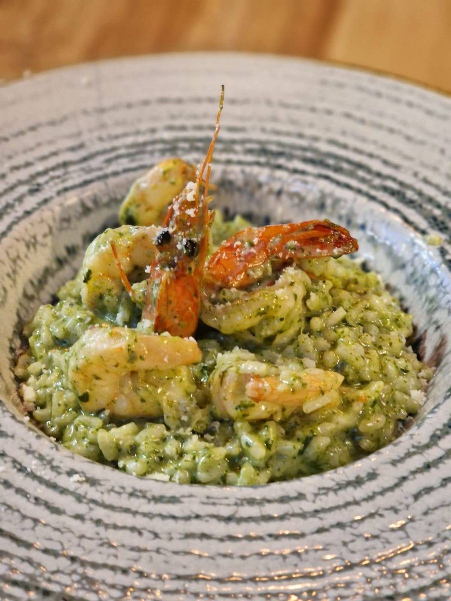 Risotto cu spanac si fistic