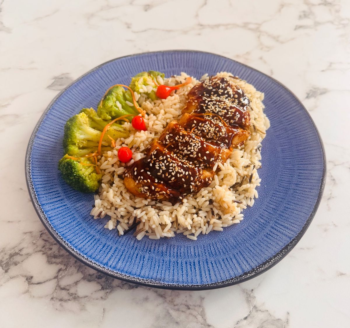 Pui Teriyaki cu Orez si Broccoli