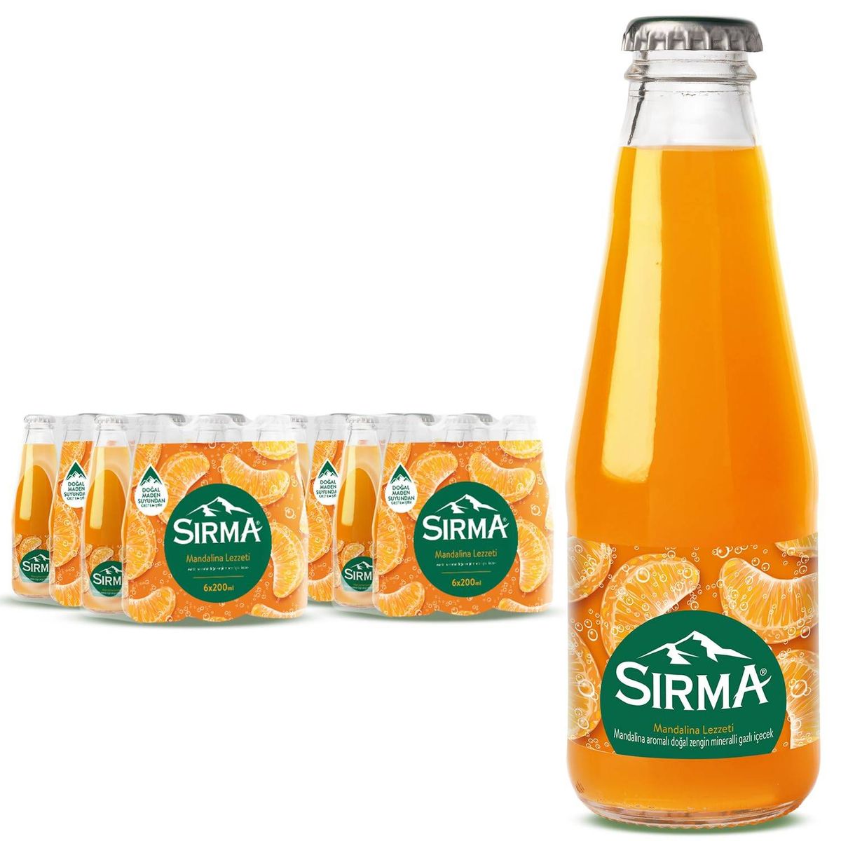 Apă Minerală Sırma cu Aromă de Mandarină Îmbogățită cu Vitamina C