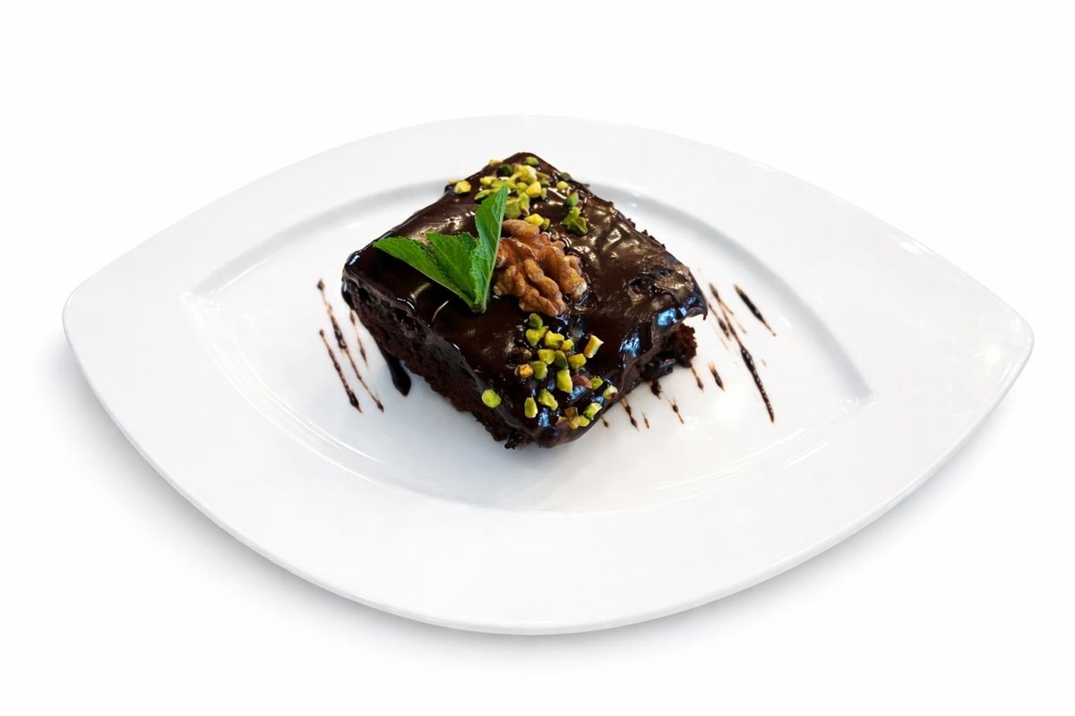 Negresa cu Nuci si Fistic/brownie with Nuts and Pistachio