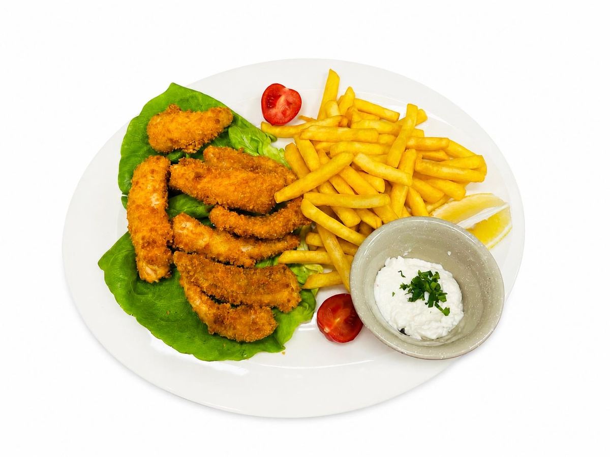 Fish & Chips (Crispy Salau)/fish & Chips (Cripsy Perch)