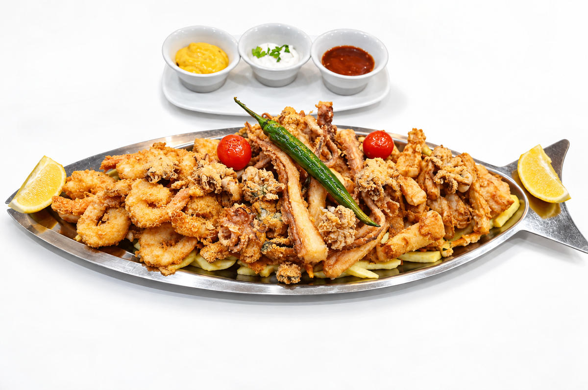 Fritto Misto cu Fructe de Mare 3/4 Persoane /fritto Misto with Sea Food 
