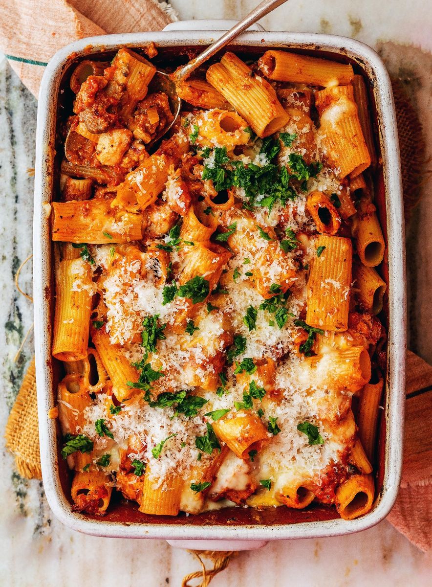 Penne con Pollo Al Forno