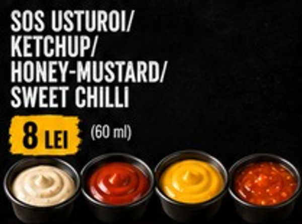 Sos Usturoi / Ketchup / Honey-Mustard / Sweet Chilli