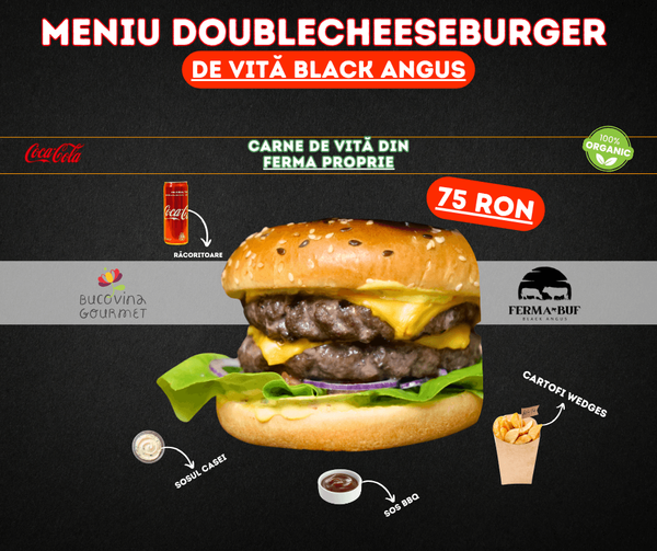 MENIU Doublecheeseburger de Vita Black Angus