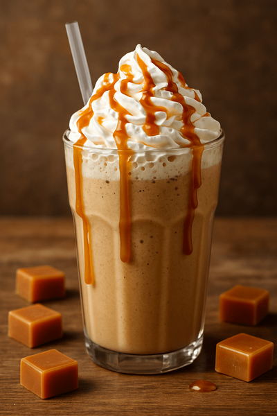 Frappe cu Caramel și Caramele Milky Splash 