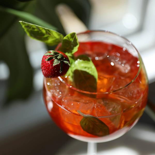Strawberry Hugo Spritz