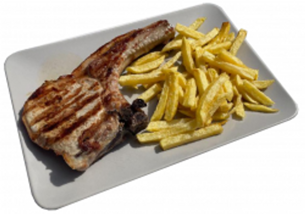 Steak de Porc cu Cartofi Prajiti