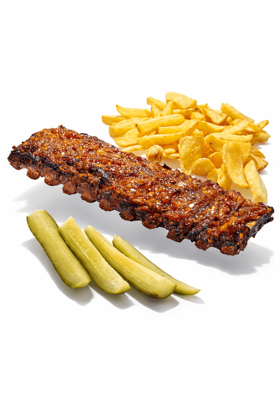 Costita de Porc cu Sos Sweet Chilli &cartofi Wadges  500g/150g