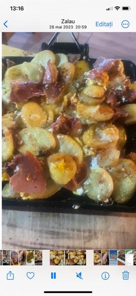 Cartofi Rondele cu Jamon și Ouă și usturoi ( Patatas a lo pobre )