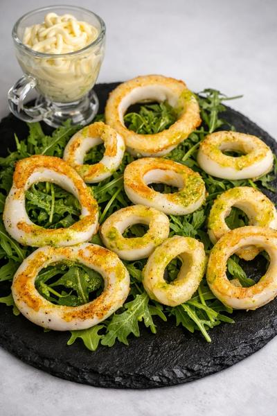 Inele de Calamar pe Plită