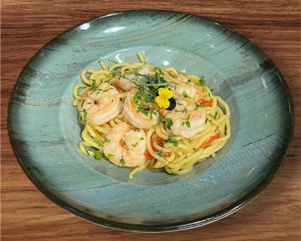 Spaghetti Aglio e Olio cu Creveti 370g