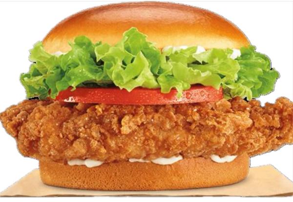 Burger cu Crispy de Pui si Cartofi Prajiti