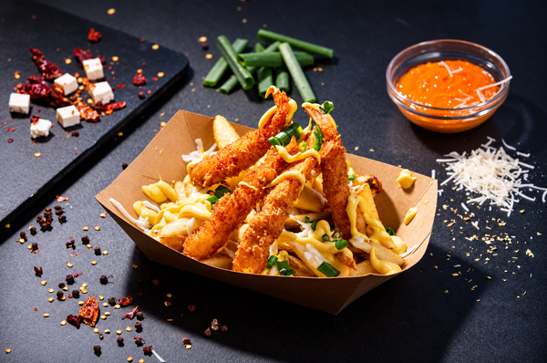 Cheesy Fries Box cu Creveți 