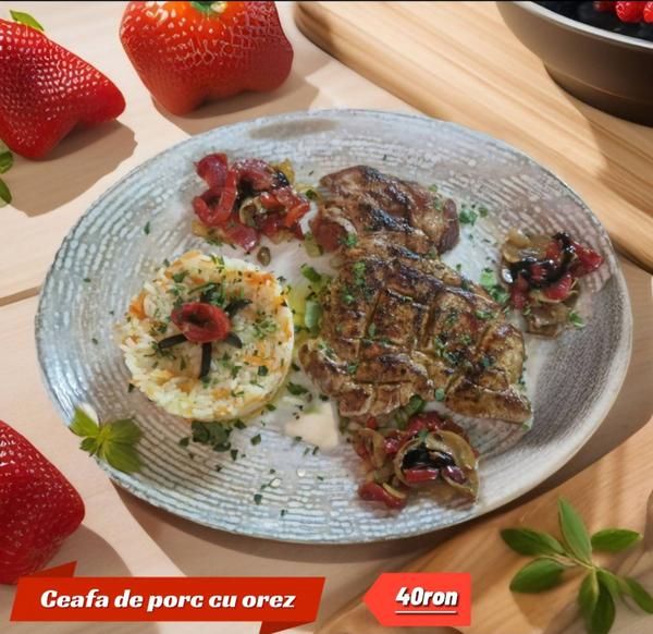 Ceafa de Porc cu Orez