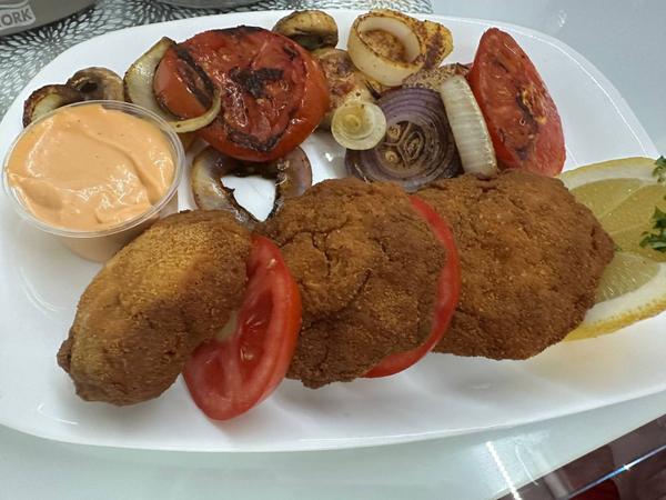 Creier Pane cu Legume la Gratar