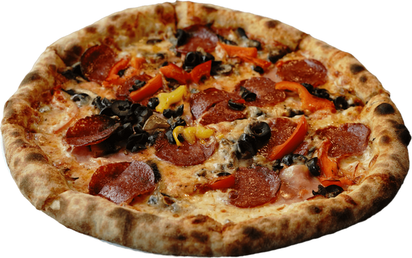 Quatro Stagioni 550 Gr	(sos rosii,mozarella,sunca presata,salam,ciuperci,ardei gras)