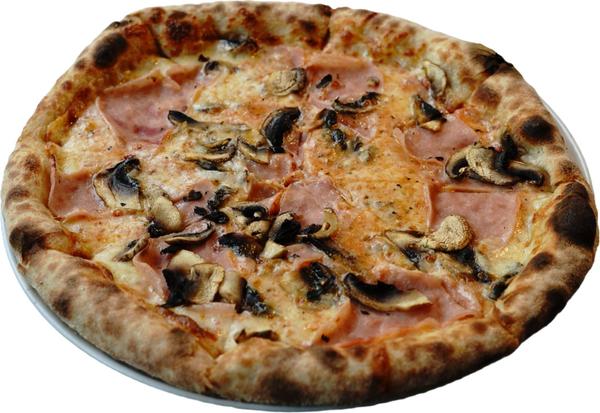 Prosciutto e Funghi 500 Gr (sos rosii,mozarella,prosciutto,ciuperci)