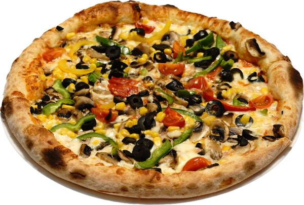 Vegeriana 500 Gr (sos rosii,mozarella,porumb,rosii,ardei gras,dovlecei,ciuperci,masline)