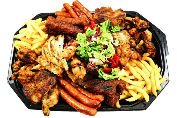 Mixt Grill ( Cotlet, ceafa, piept Pui, mici , cartofi Prajiti, salata de Muraturi )