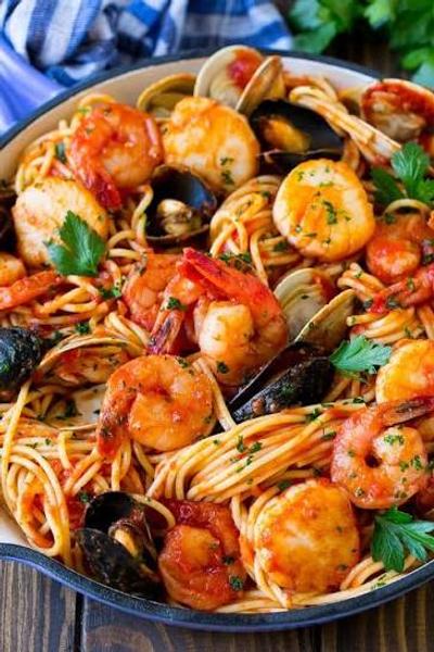 Spaghete cu Fructe de Mare 