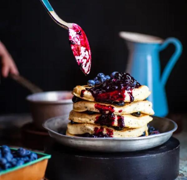 Pancakes Blueberry Jam