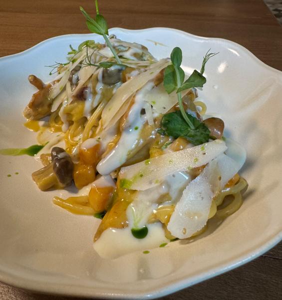 Spaghetti Dovleac, Funghi e Taleggio