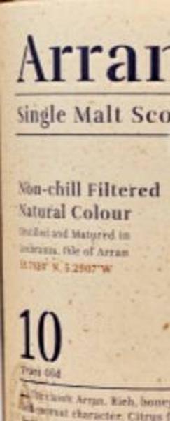 Arran 10 Years 46 % alc