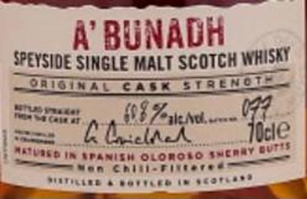 Aberlour A'bundah 60.8 % alc