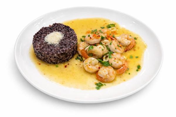 Creveti Aop cu Orez Negru/aop Shrimps with Black Rice