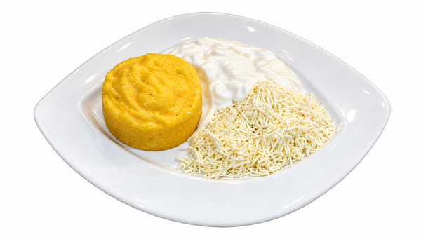 Mamaliga cu Branza si Smantana/polenta with Cheese and Sourcream