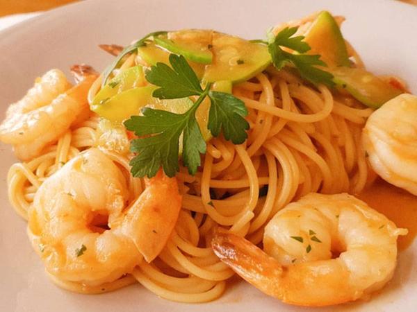 Spaghetti con Gamberi