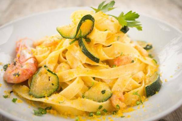 Tagliatelle Gamberi e Zucchine